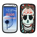 Wholesale Samsung Galaxy S3 Funky Skull Gummy Design Case (Funky Skull)